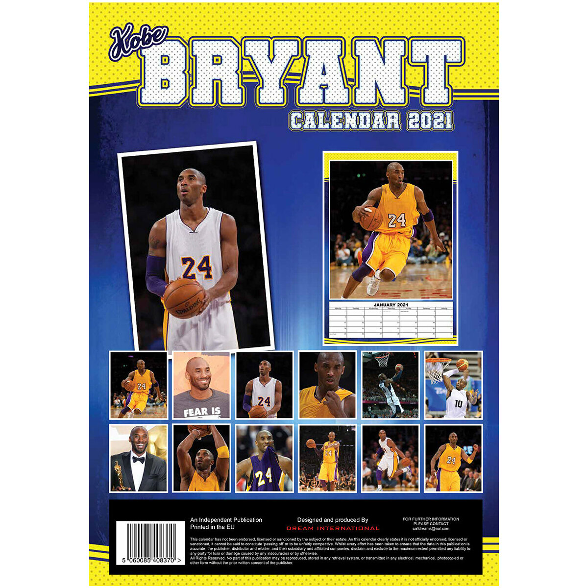 Calendrier 2021 Kobe Bryant A3 nba calendrier 2021