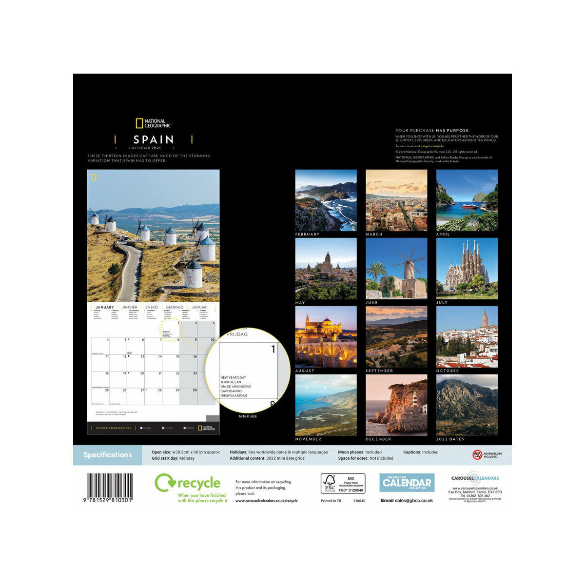 Calendrier 2021 Espagne National Geographic