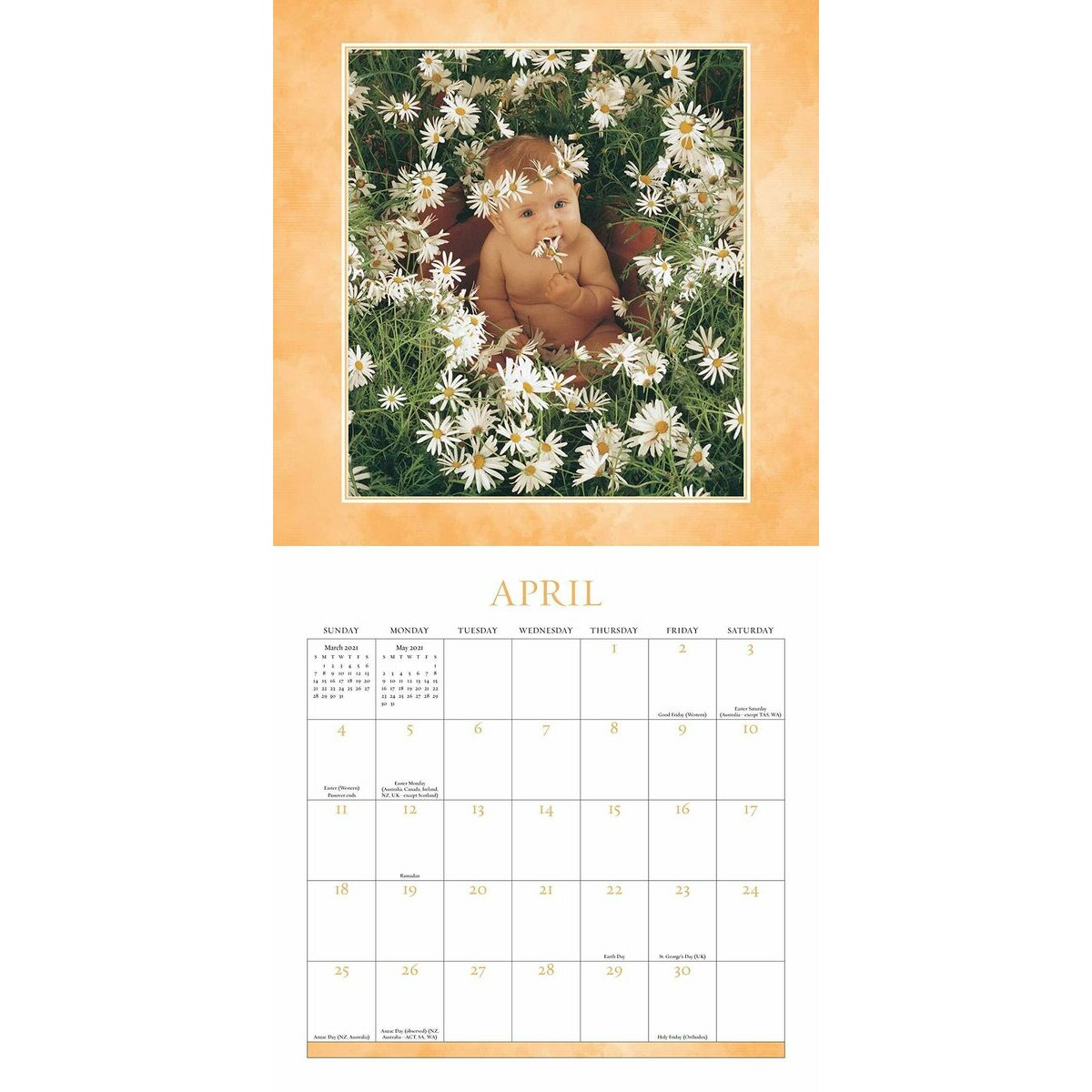 Calendrier 2021 Anne Geddes Nouveaux Nes