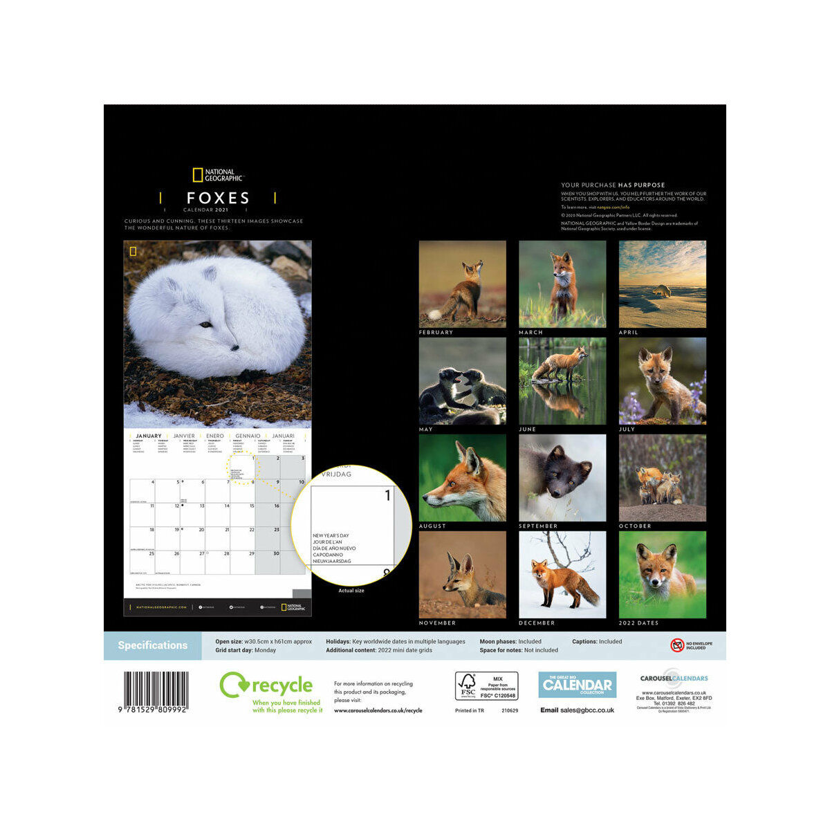 Calendrier 2021 Renard National Geographic calendrier mars 2021 renard