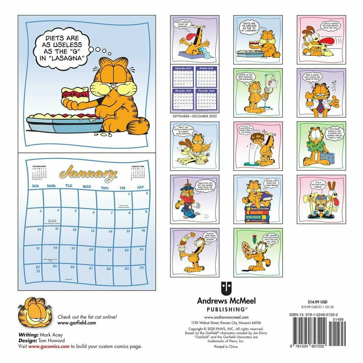 Calendrier Garfield 2021