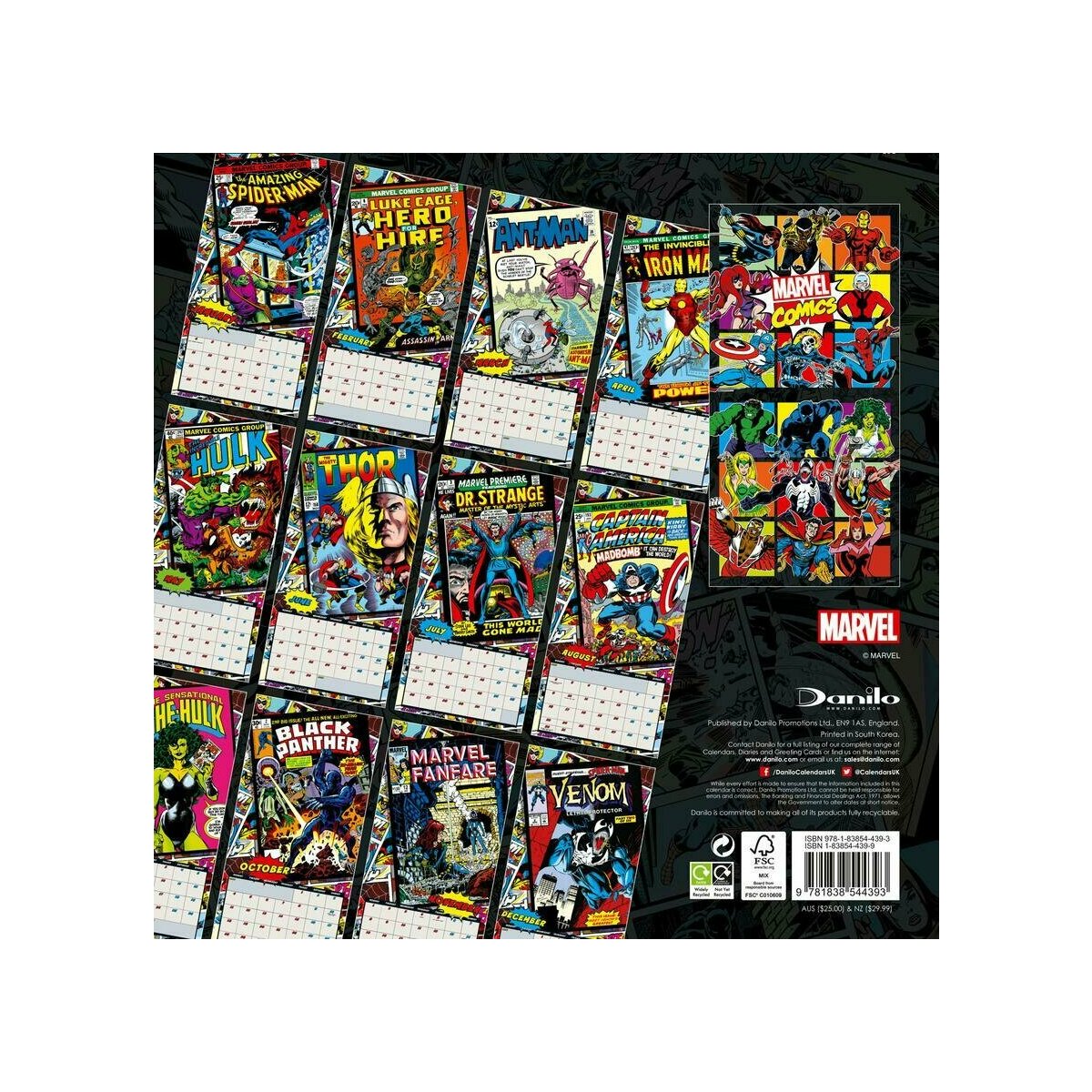 Calendrier Bandes Dessinees Marvel 2021 calendrier 2021 bande dessinée