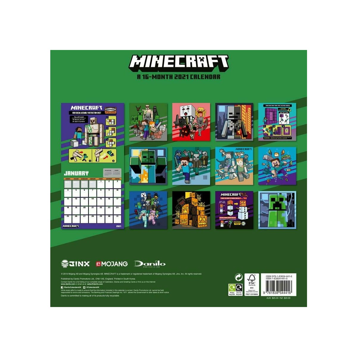 Calendrier 2021 Minecraft