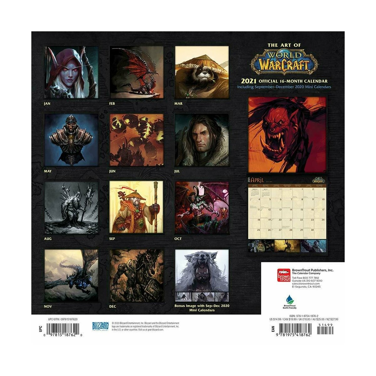 Calendrier 2021 world of warcraft