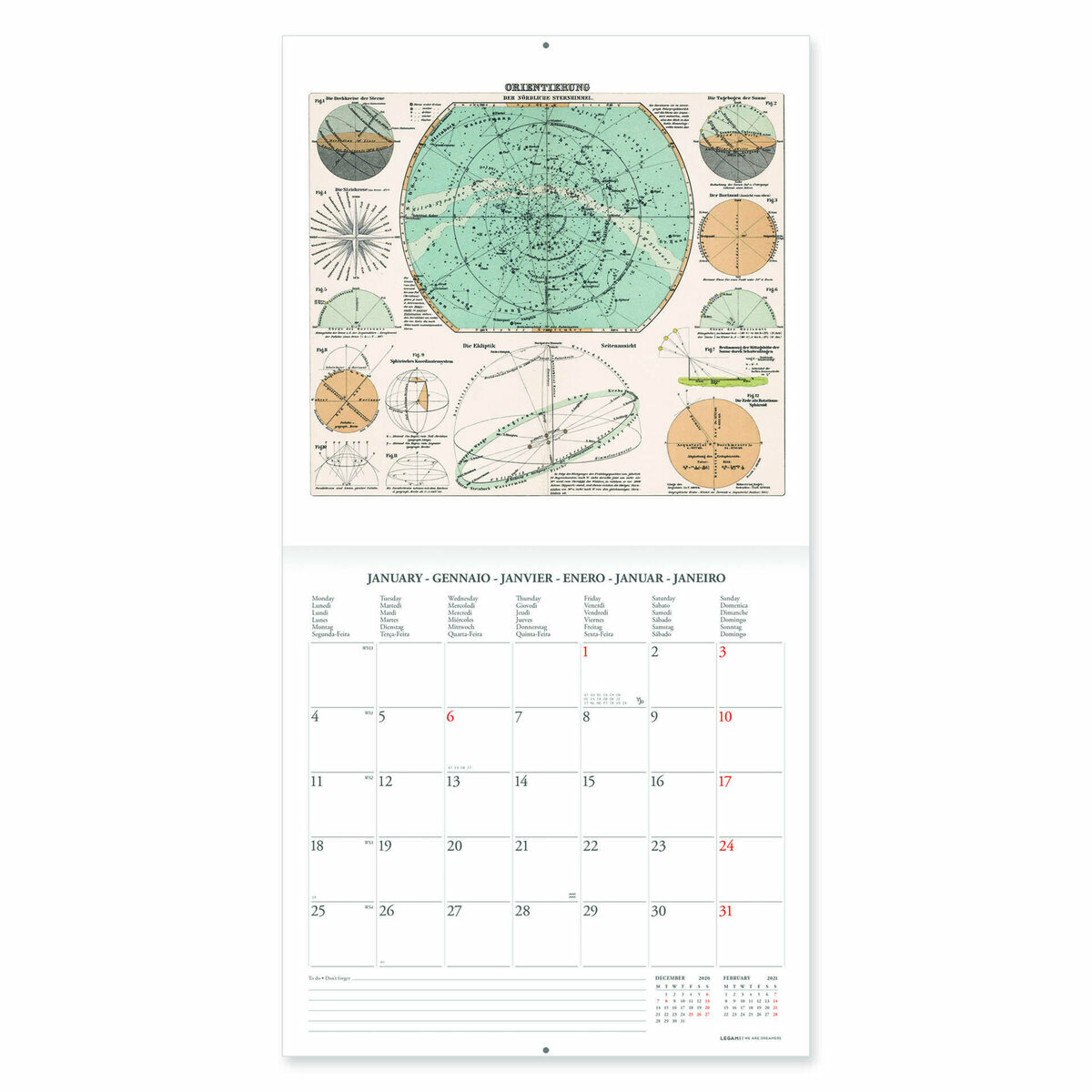 Calendrier 2021 Carte Celeste
