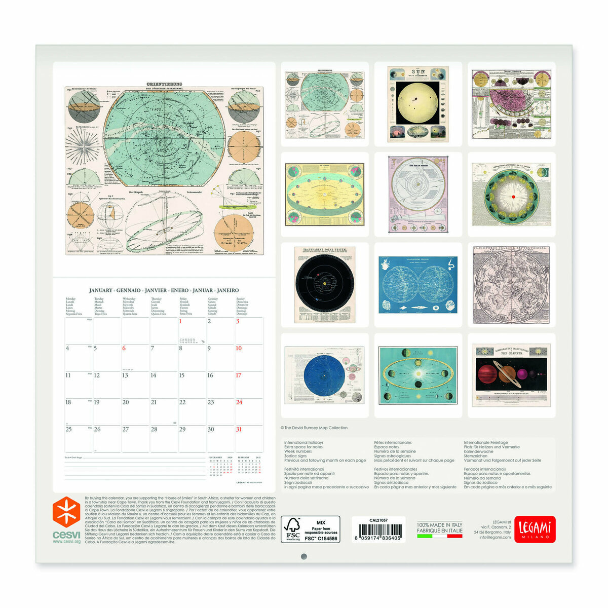 Calendrier 2021 Carte Celeste