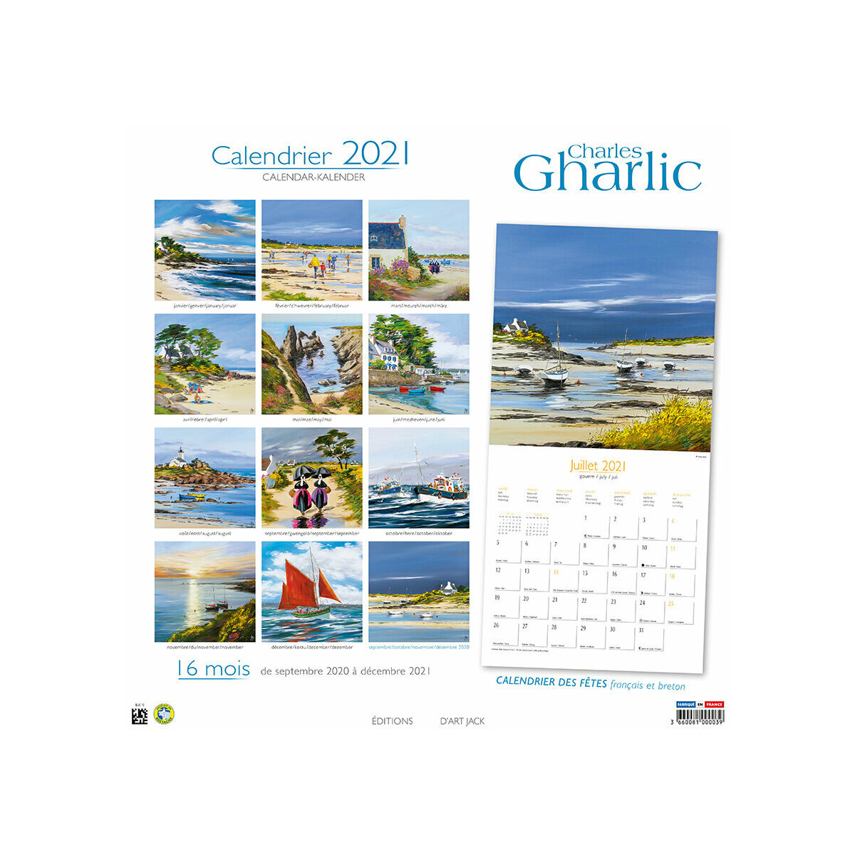 Calendrier Bretagne Par Charles Gharlic 2021 calendrier bretagne 2021