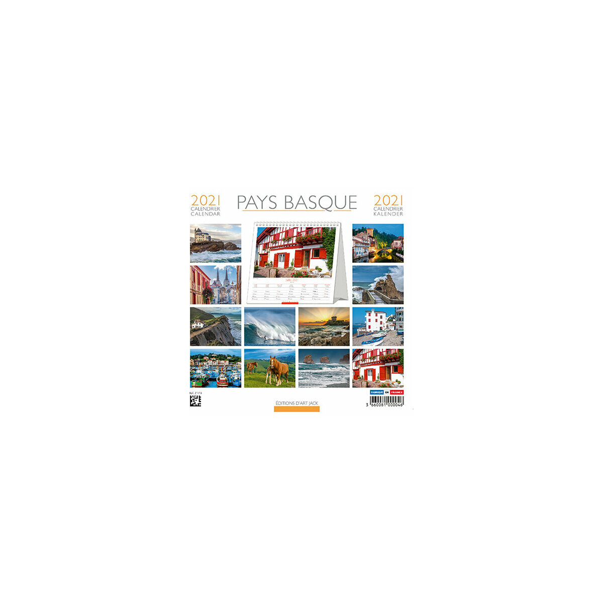 Calendrier Chevalet Pays Basque 2021