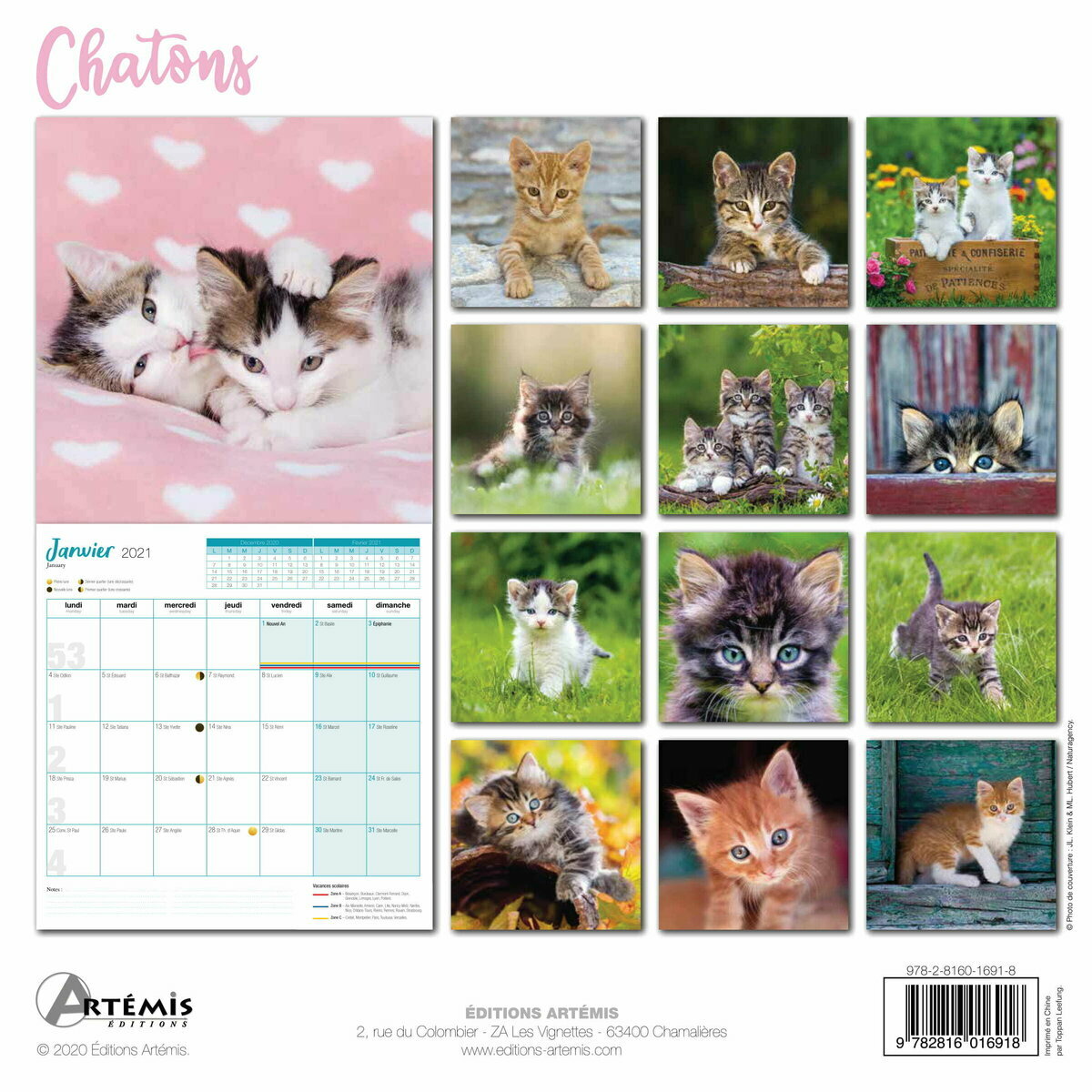 Calendrier 2021 Chaton calendrier chatons 2021
