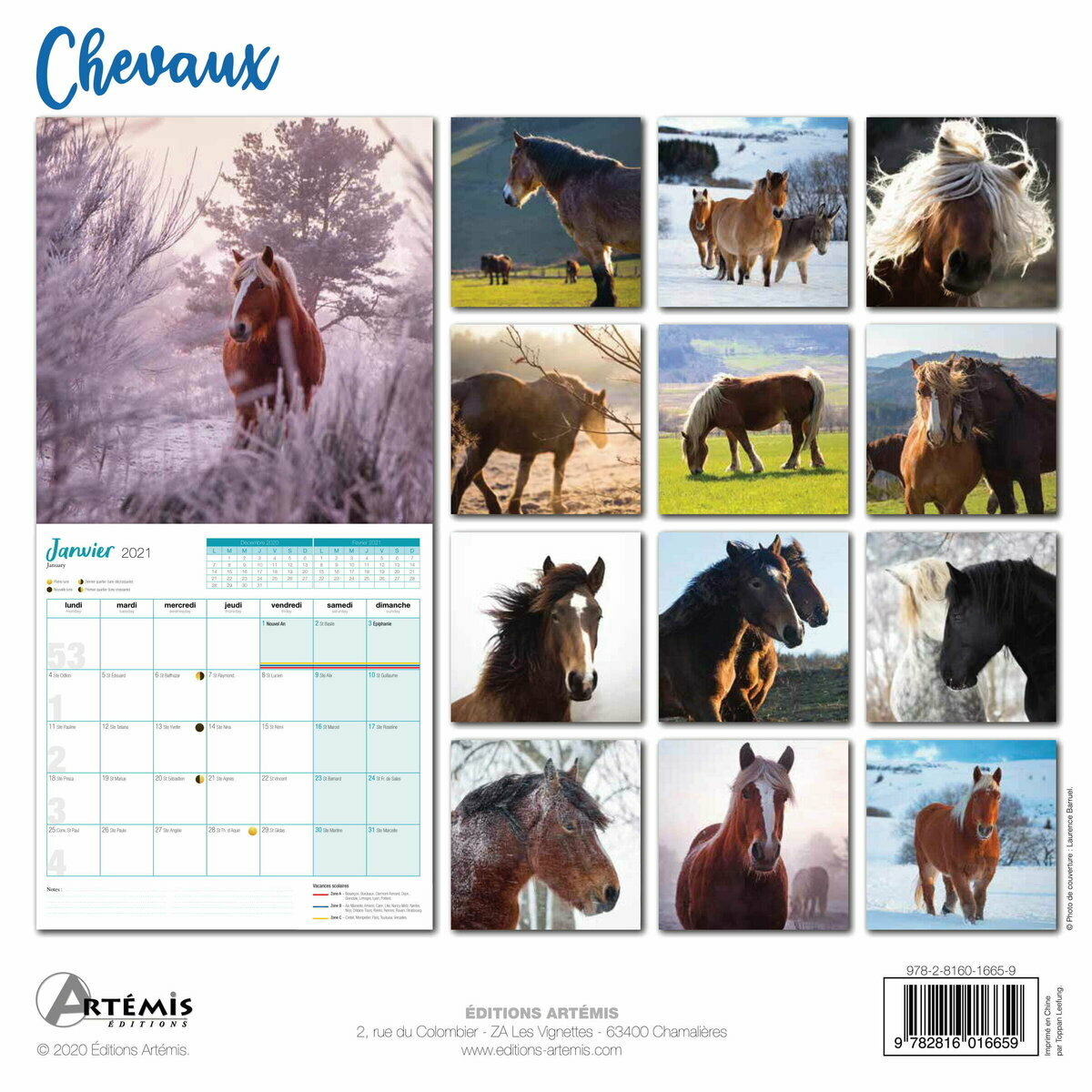 Calendrier 2021 Chevaux