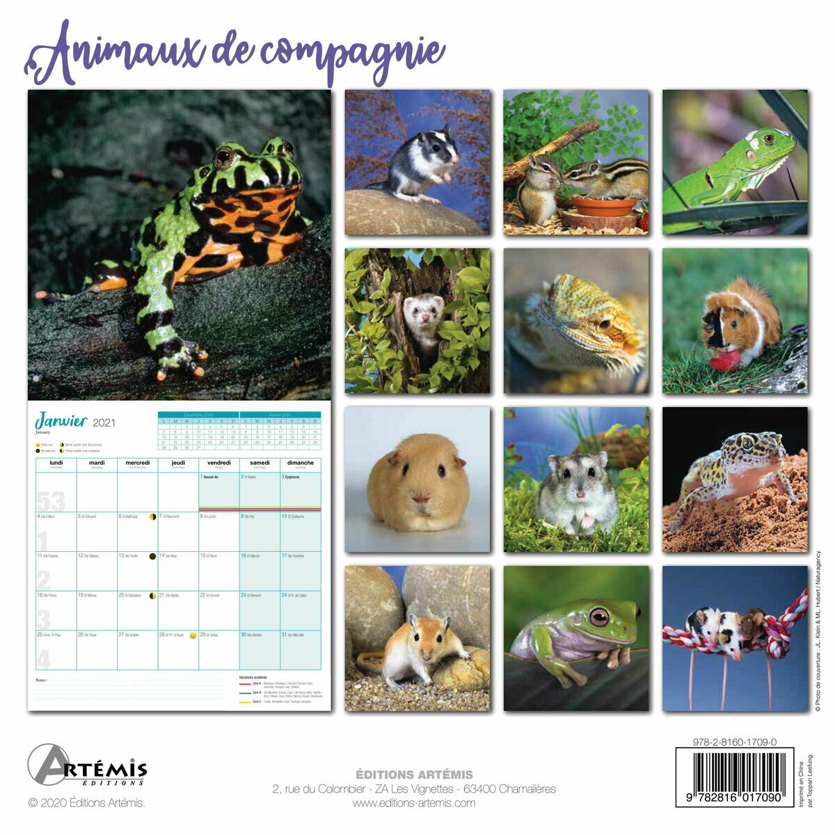 Calendrier 2021 Animaux de compagnie NAC