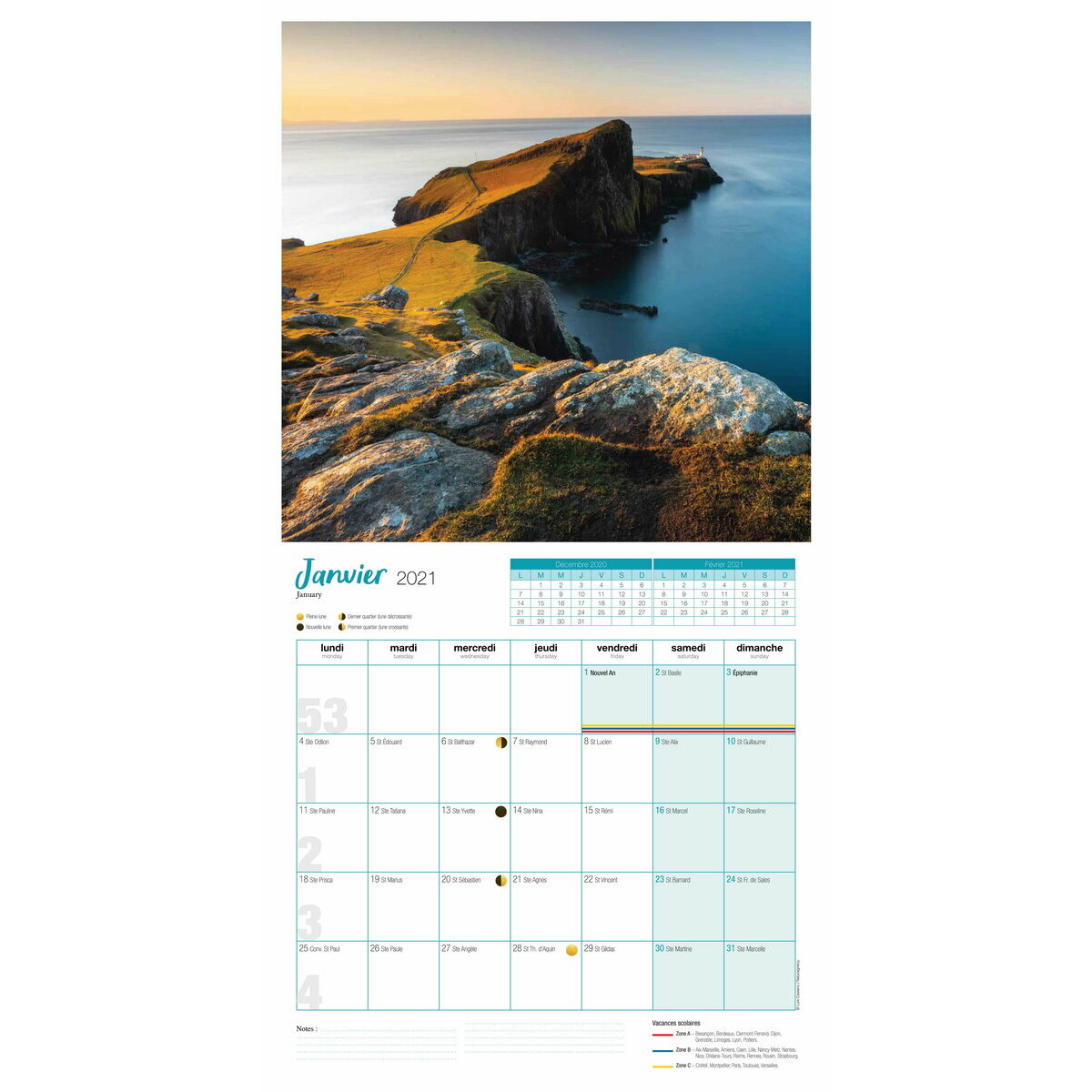 Calendrier 2021 Paysage Zen