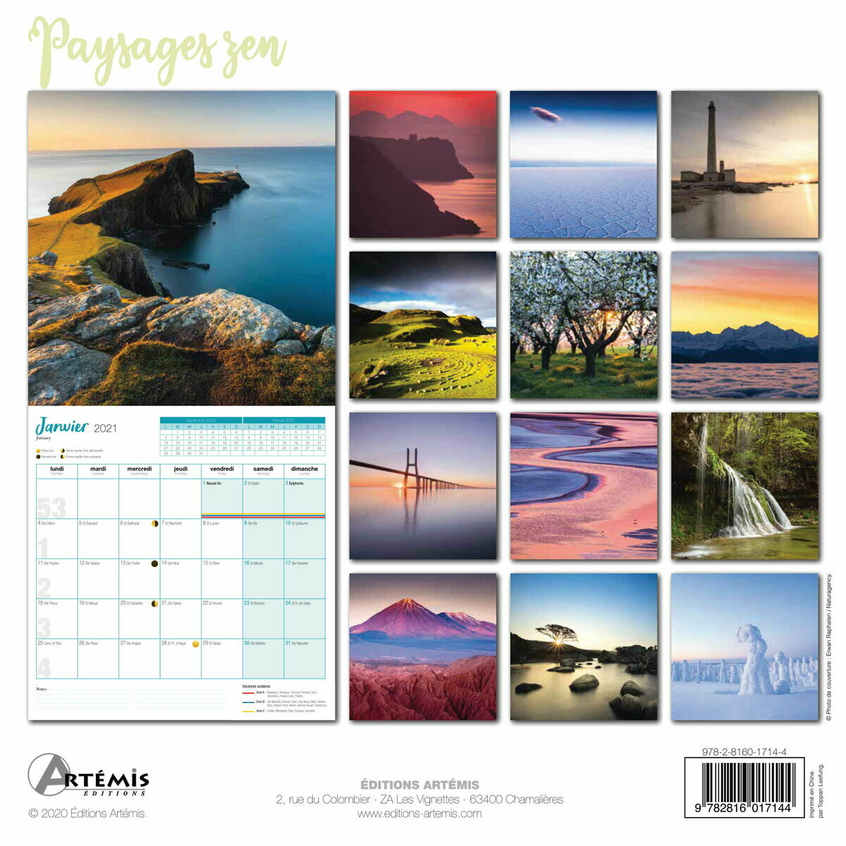 Calendrier 2021 Paysage Zen