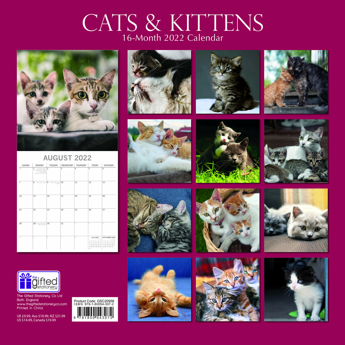 Calendrier 2022 Chat et chaton