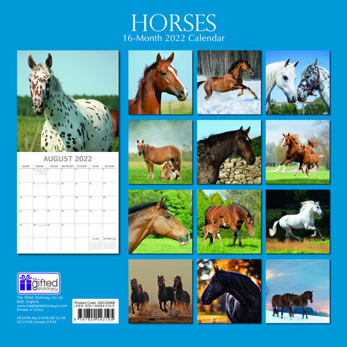 Calendrier 2022 Chevaux