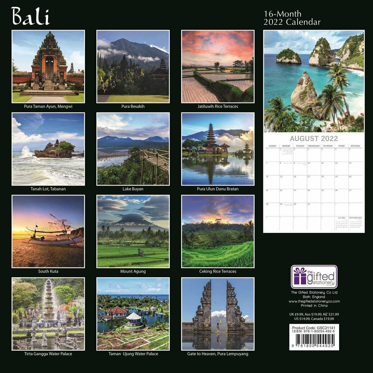 Calendrier 2022 Bali