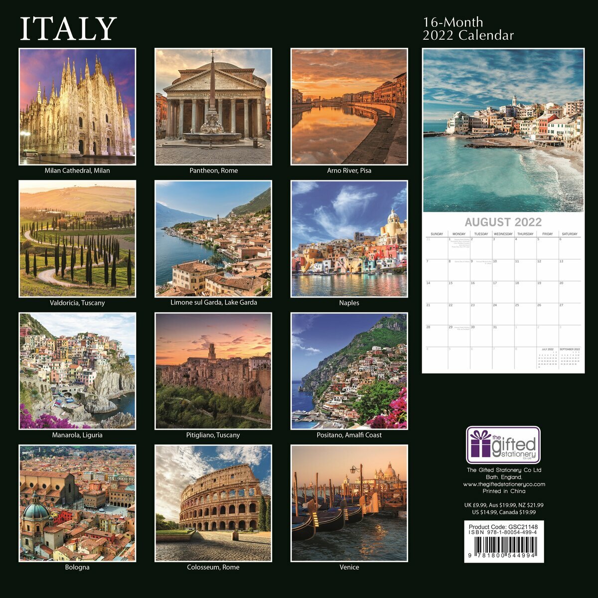 Calendrier 2022 italie