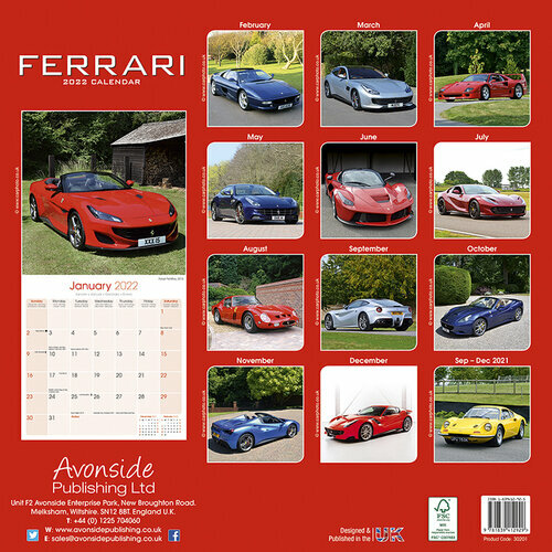 Calendrier 2022 Ferrari