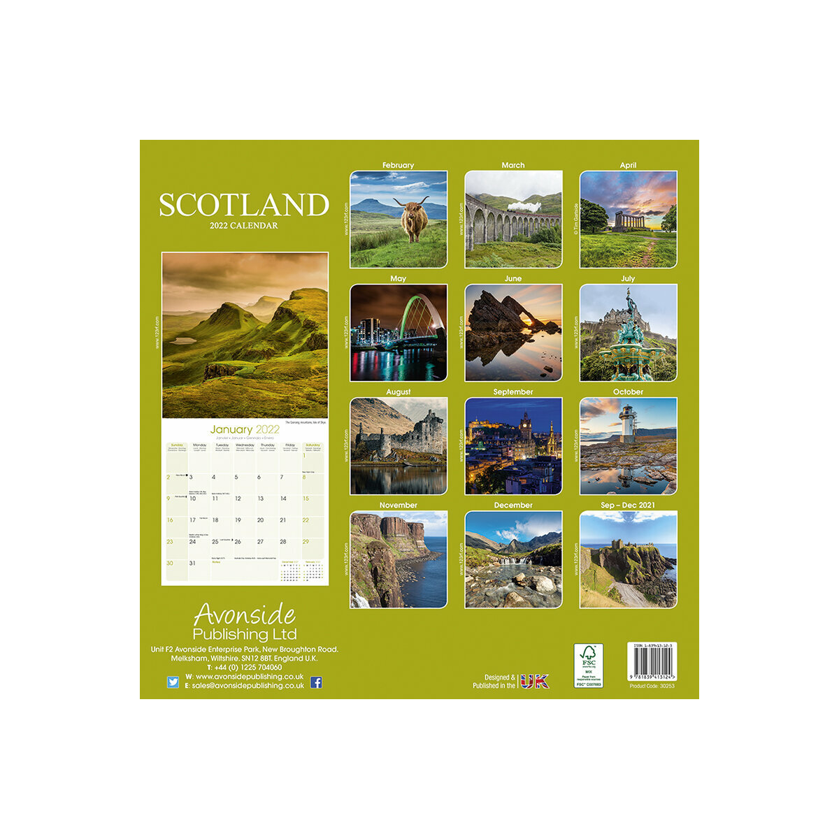 Calendrier 2022 Ecosse