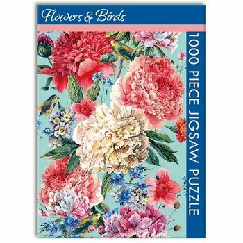 Puzzle 1000 pcs - Dessin Fleurs et Oiseaux