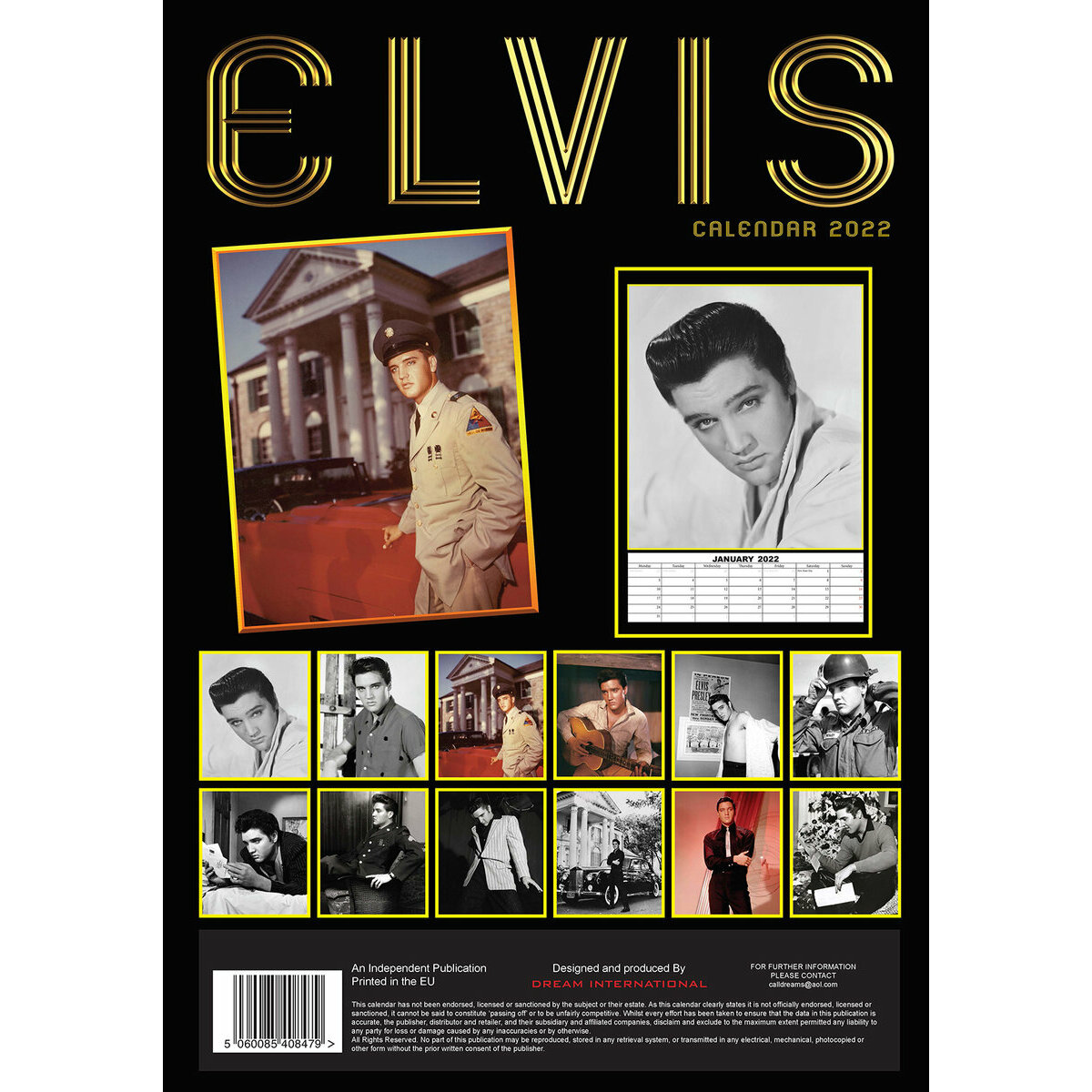 Calendrier 2022 Elvis Presley A3