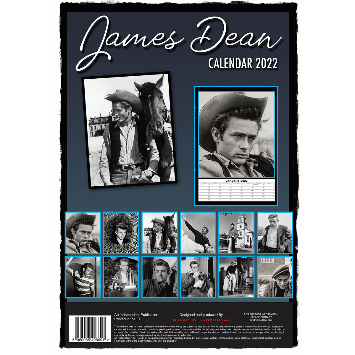 Calendrier 2022 James Dean format A3