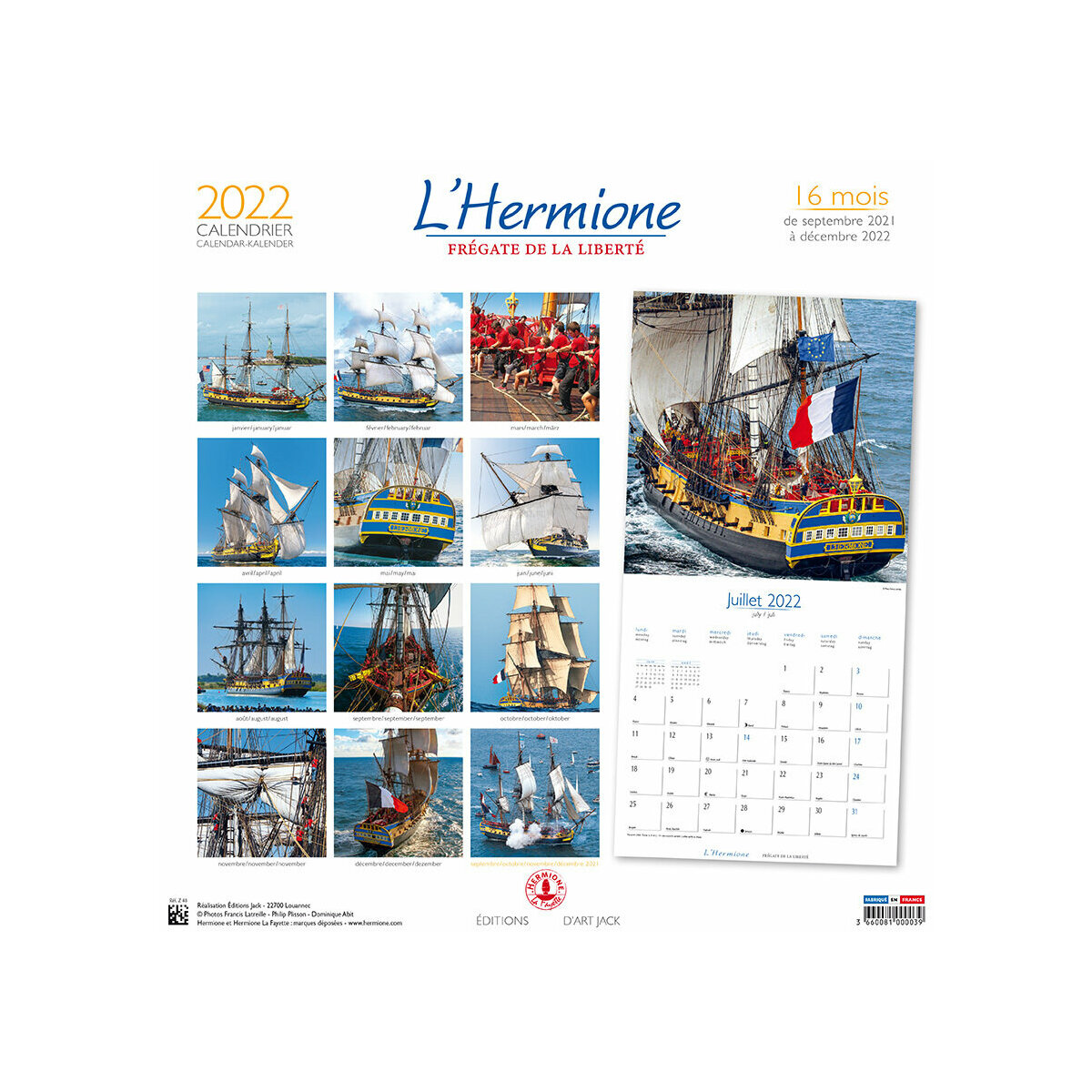 Calendrier Hermione 2023 Calendrier L'hermione 2022