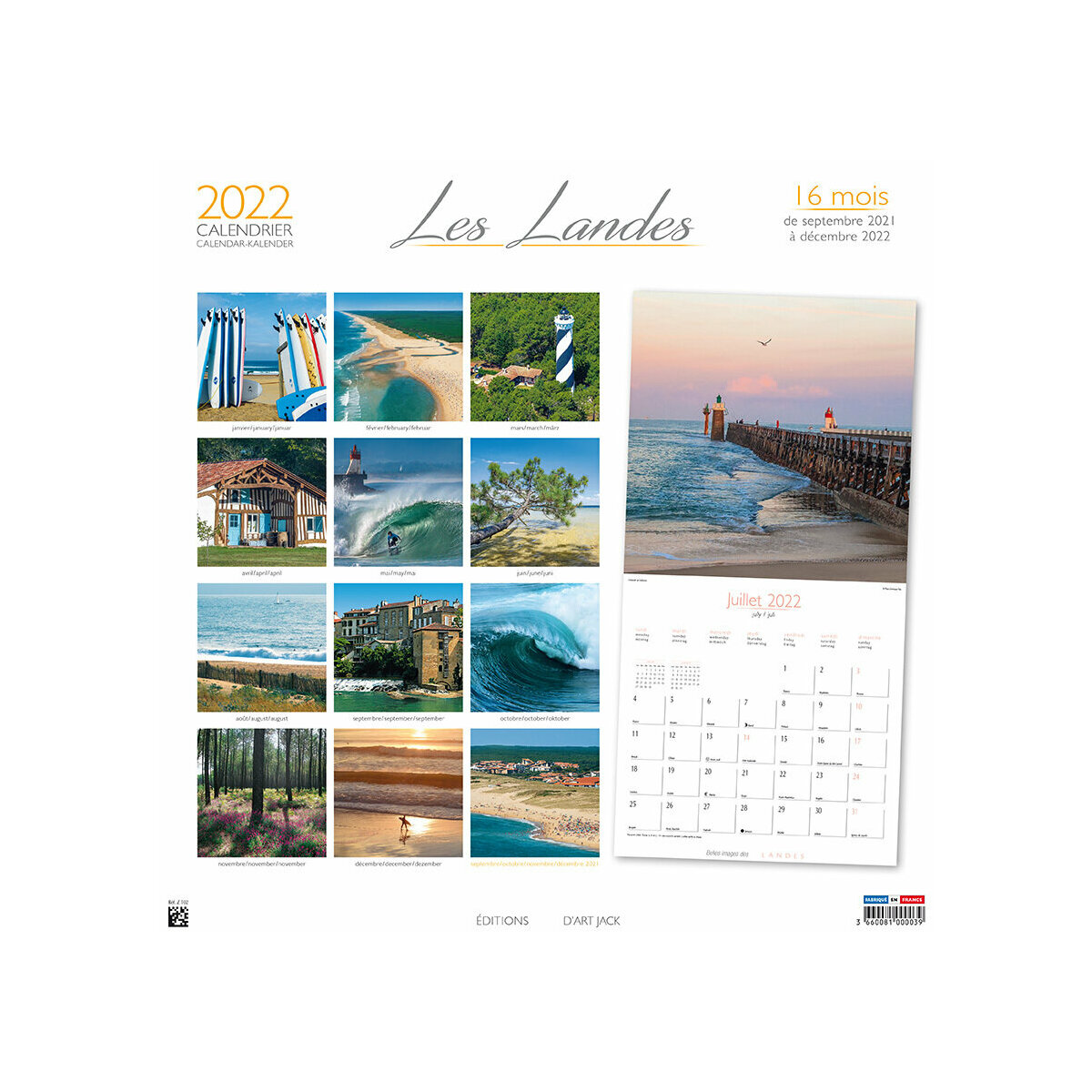 Calendrier 2022  Les landes maison 