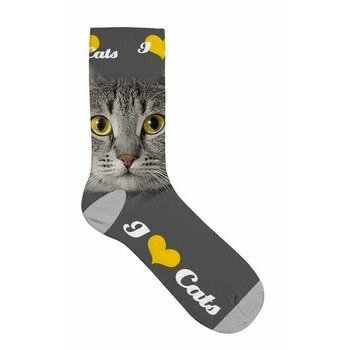 Chaussettes Chat gris yeux Chaussettes Chat gris yeux