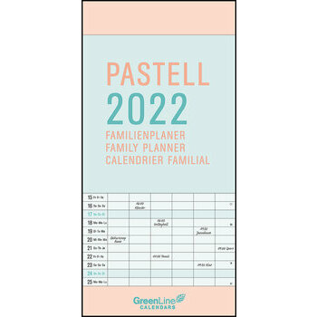 Calendrier familial 2022 Eco-responsable Pastel