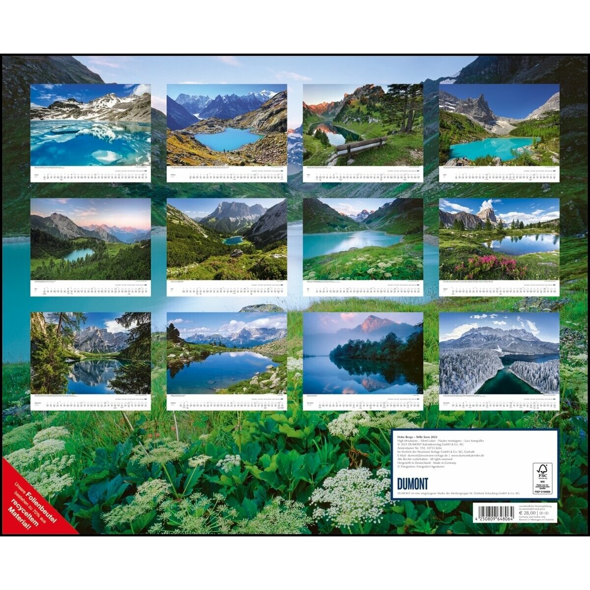 Maxi Calendrier 2022 Lac de montagne