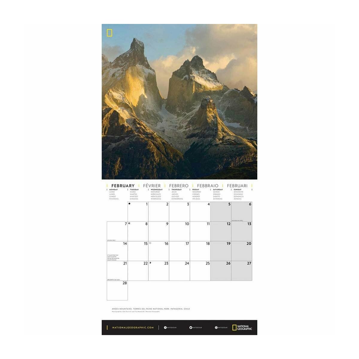 Calendrier 2022 National Geographic Montagne