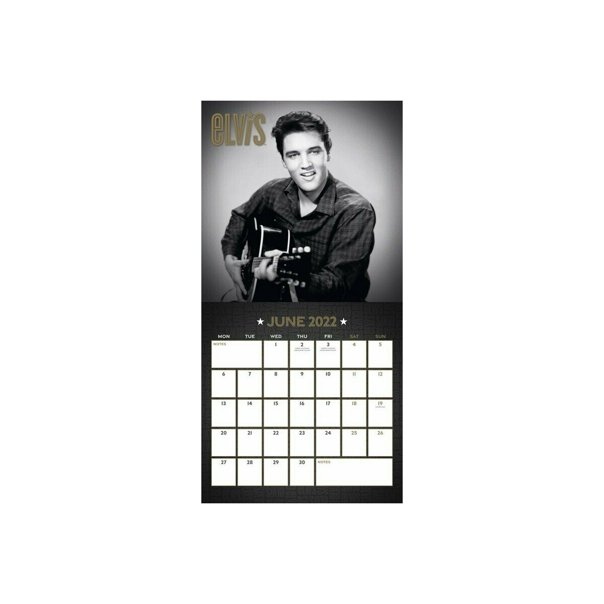 calendrier Elvis Presley 2022