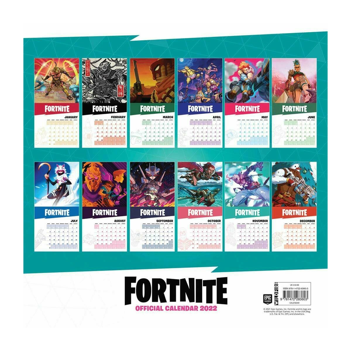Calendrier 2022 Fortnite