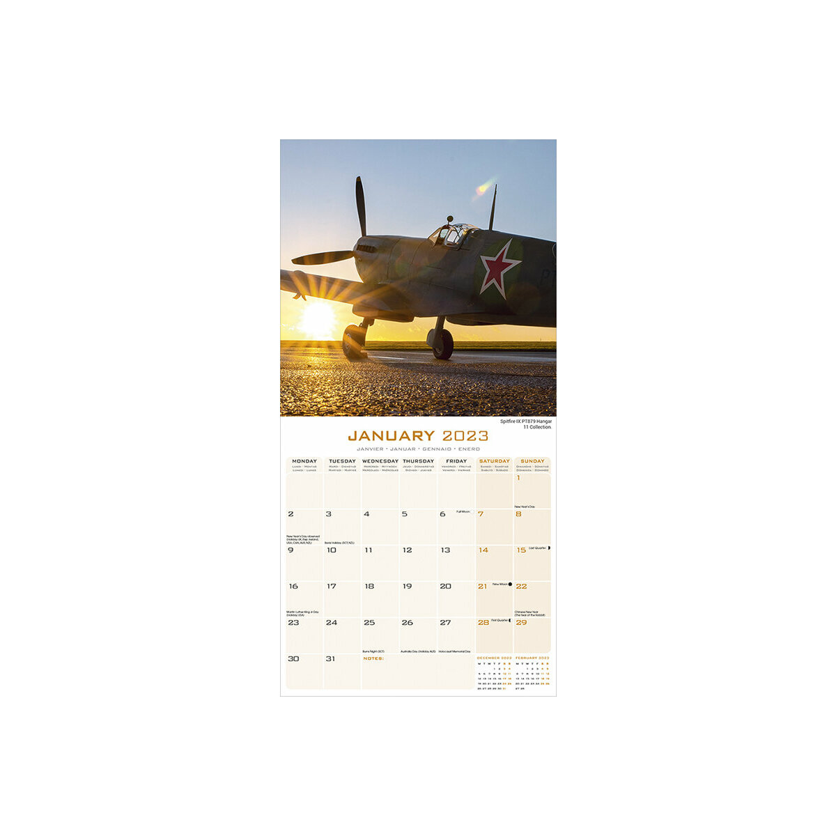 Calendrier 2023 Avion militaire