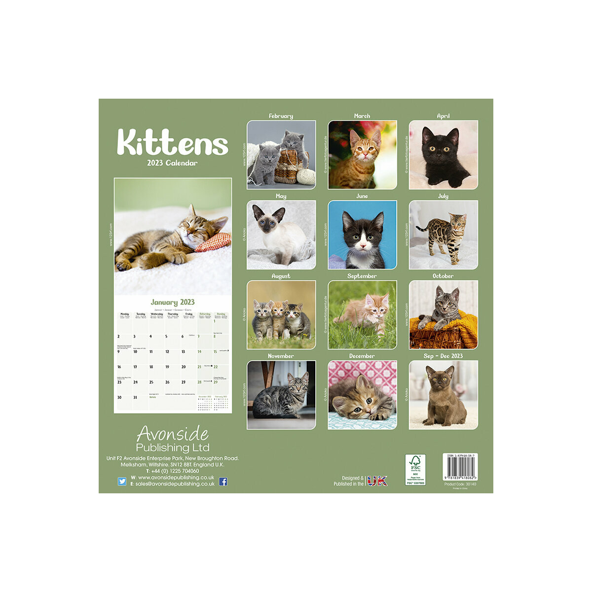 Calendrier 2023 Chatons