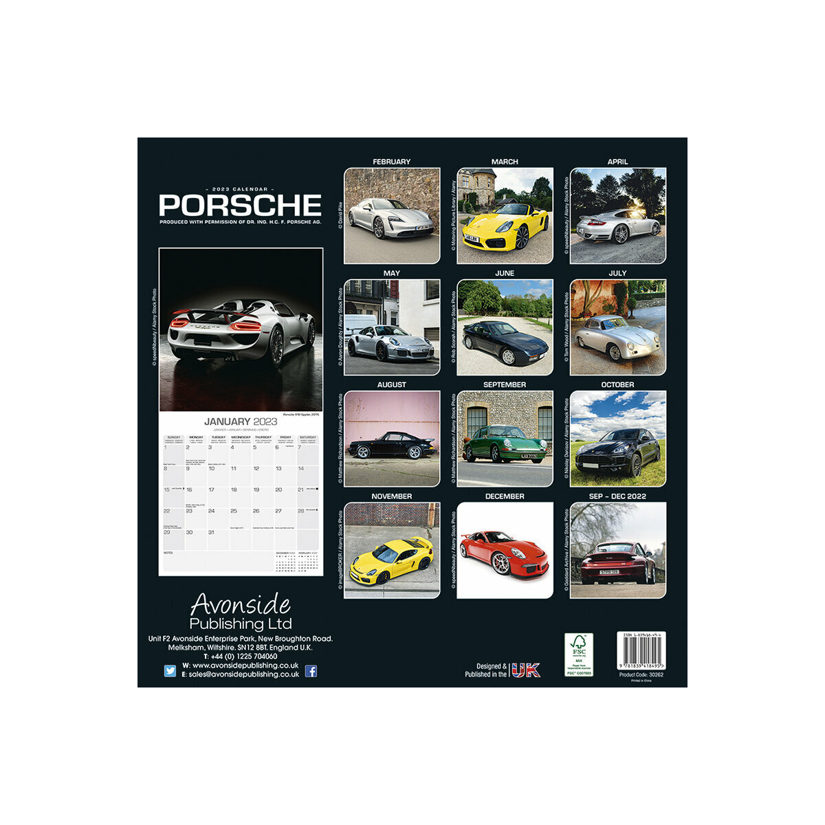Calendrier 2023 Porsche