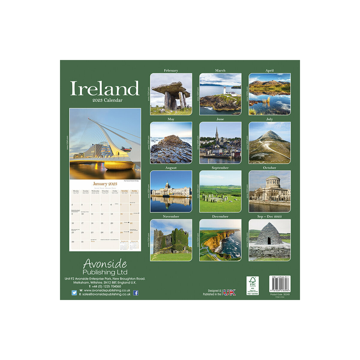 Calendrier 2023 Irlande