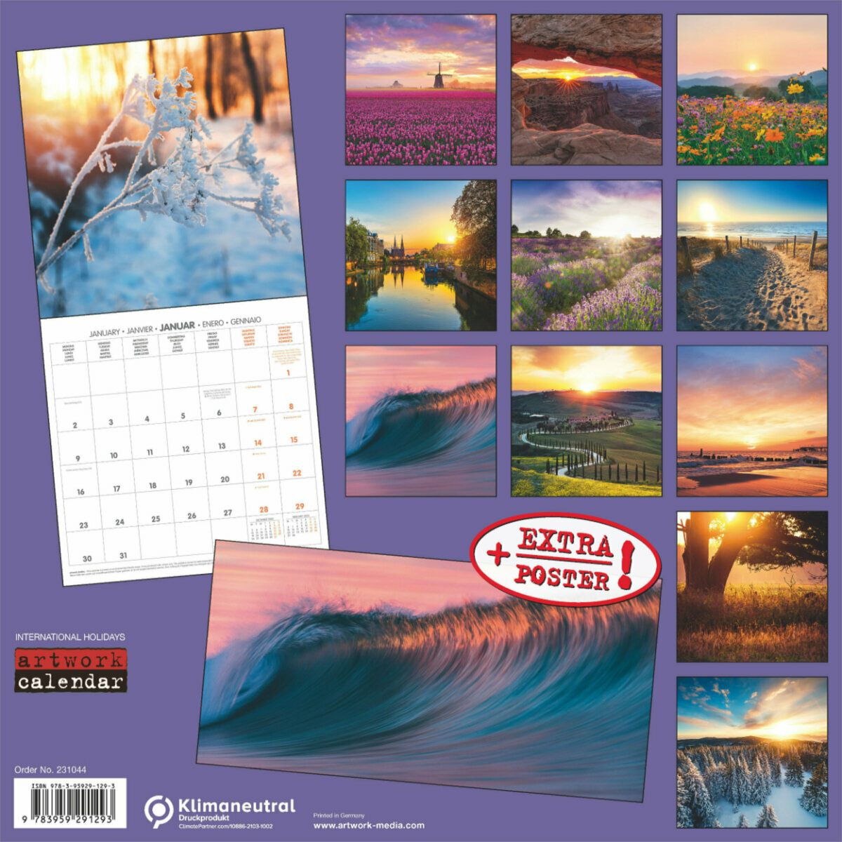 Calendrier Du Soleil 2023 Calendrier 2023 Couché De Soleil Avec Poster Offer