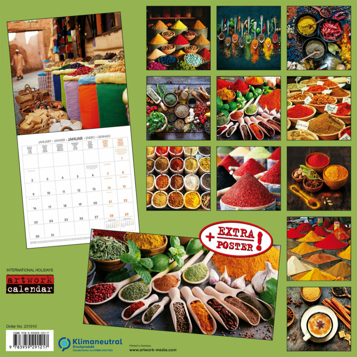 Calendrier 2023 cuisine et epices