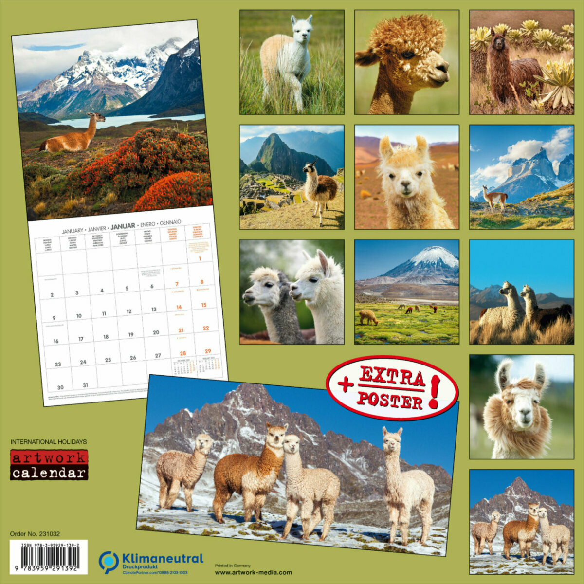 Calendrier 2023 De La Poste Calendrier 2023 Lama Avec Poster Offert