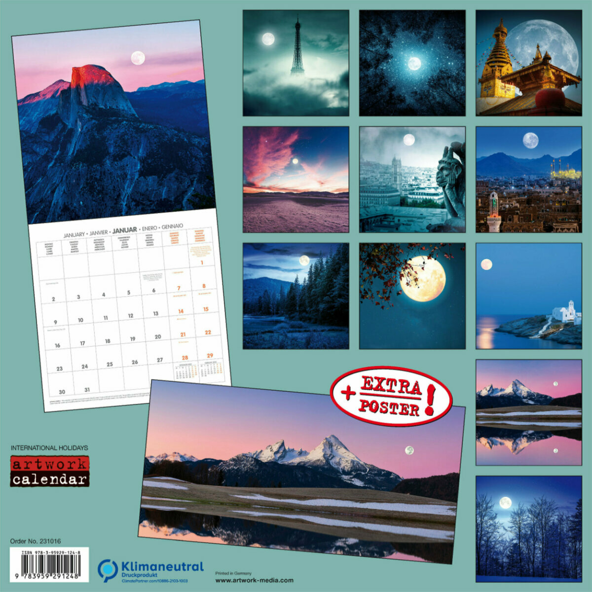 Calendrier 2023 Lune AVEC POSTER OFFERT