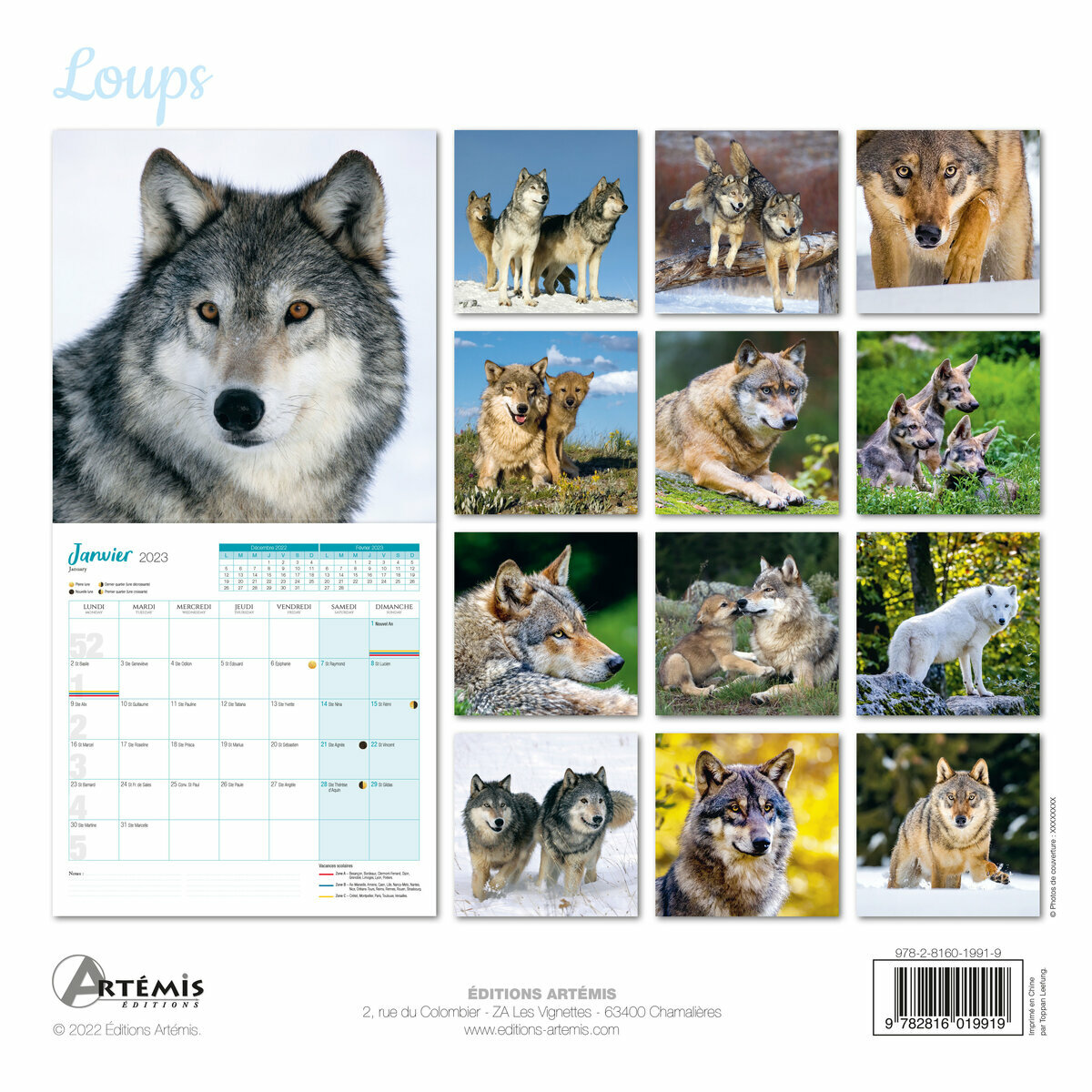 Calendrier 2023 Loup
