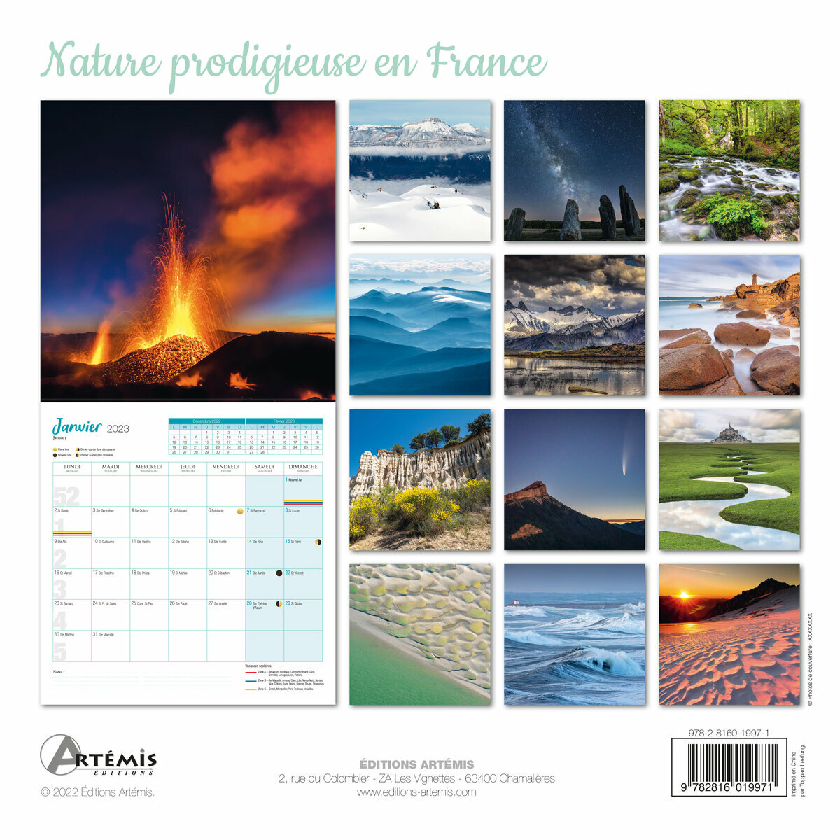 Calendrier 2023 Nature prodigieuse