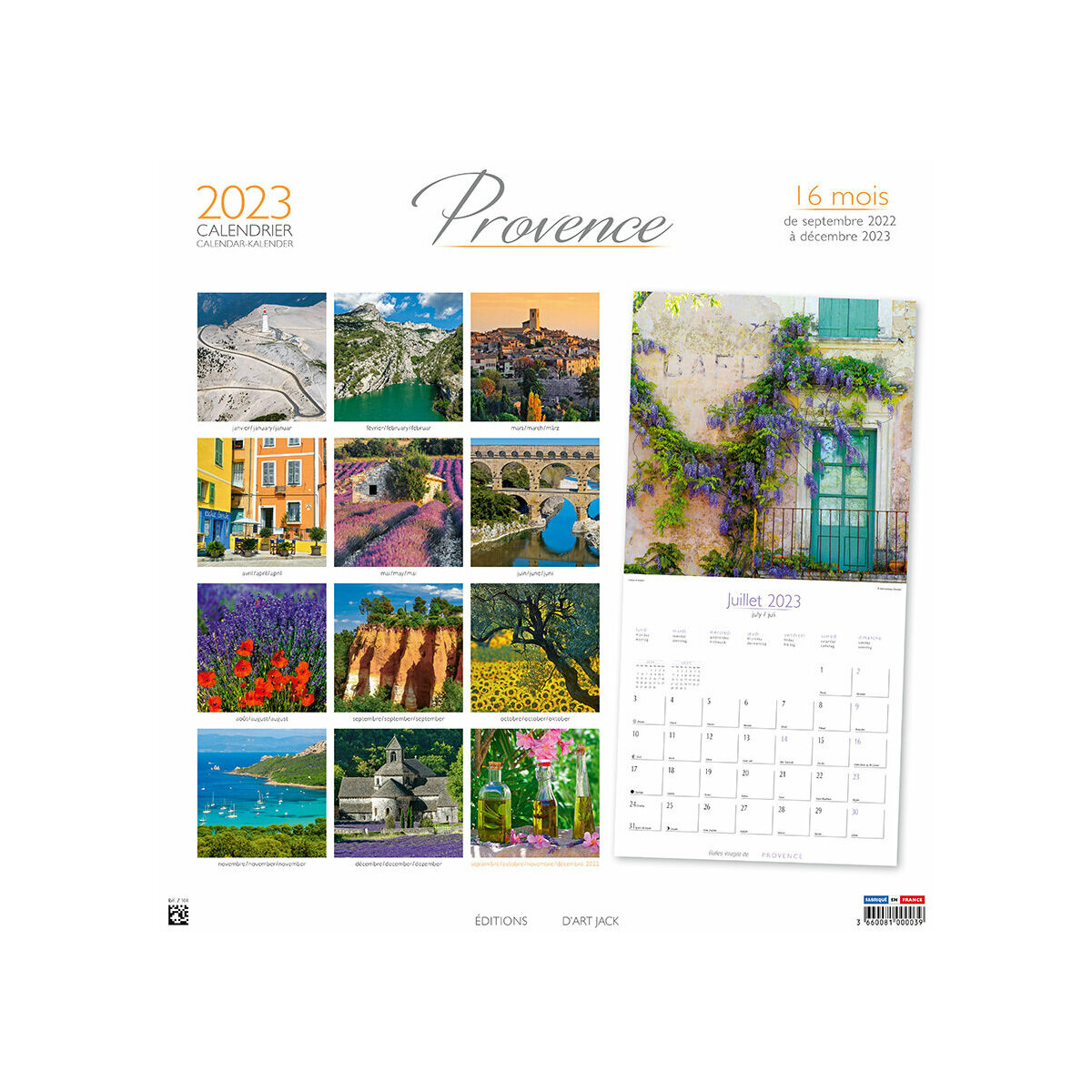 Calendrier 2023 Provence - abbaye senanque