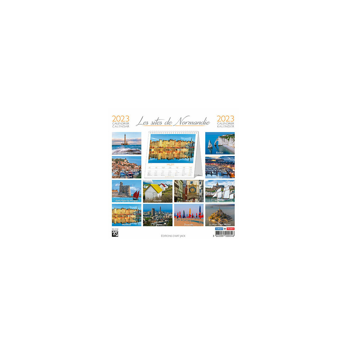 Calendrier chevalet Normandie 2023