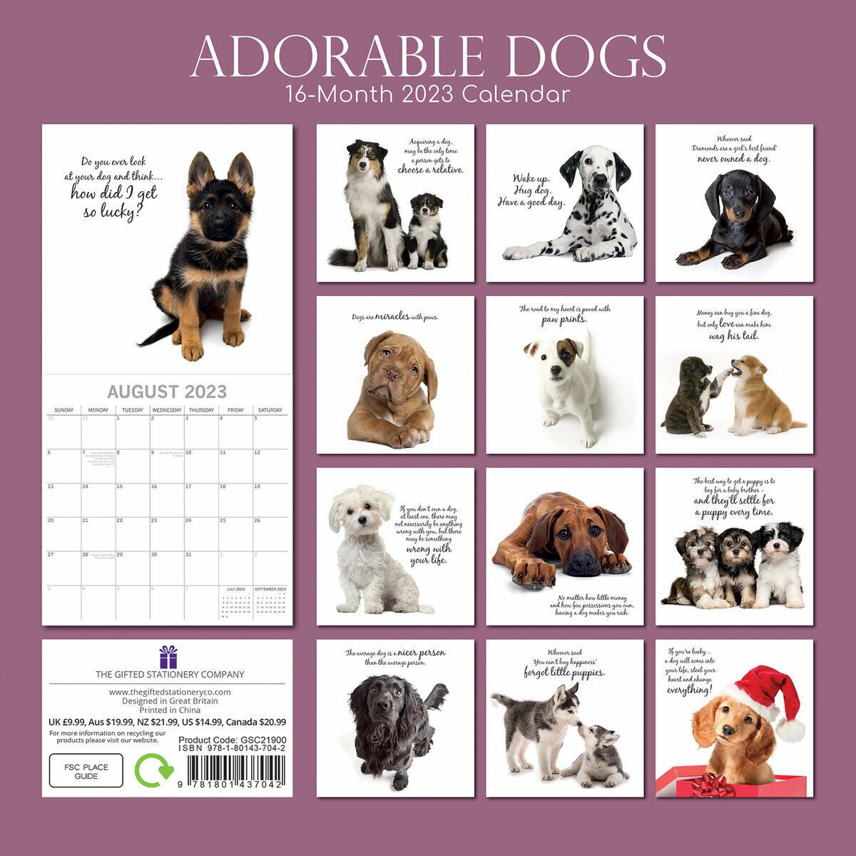 Calendrier 2023 Adorable chien