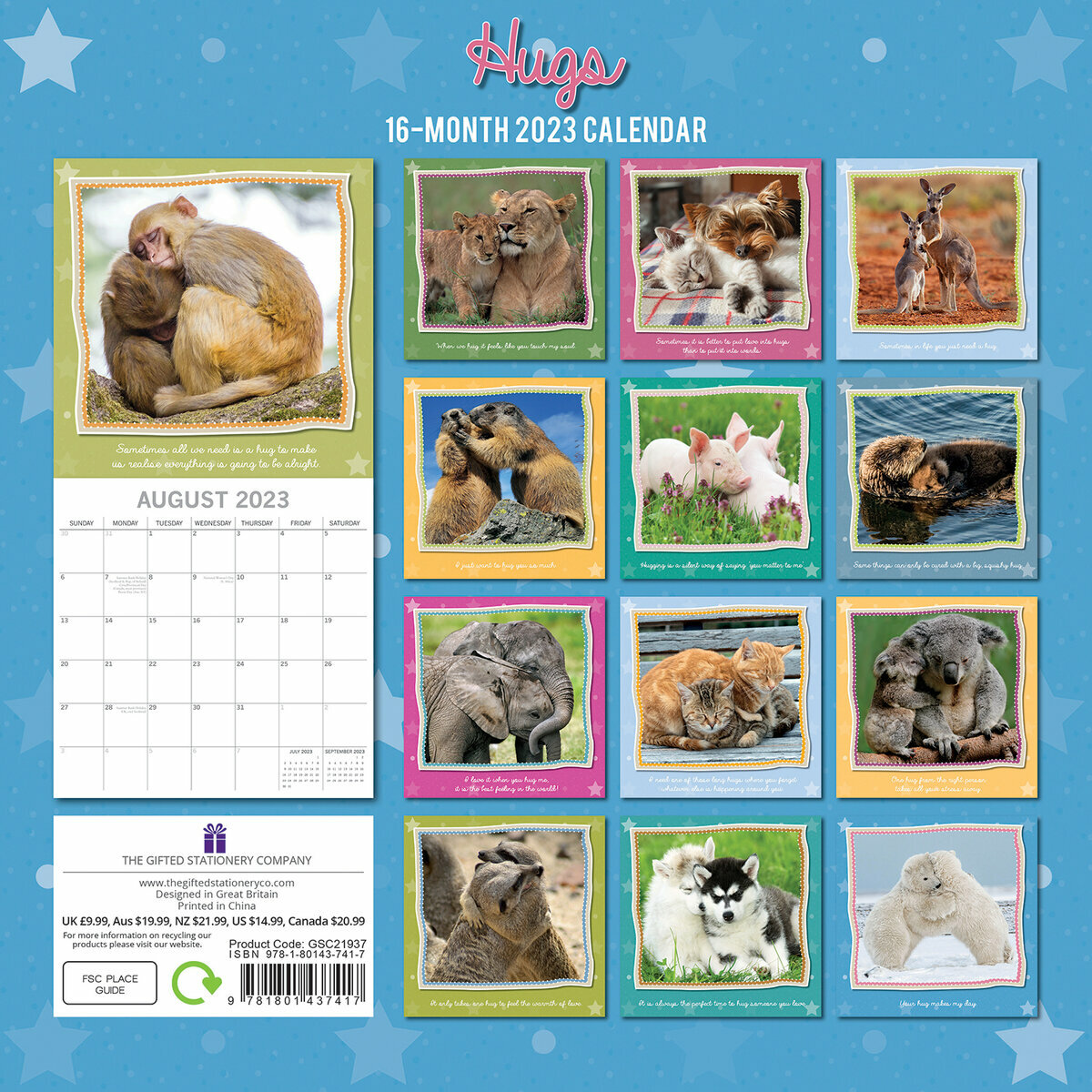 Calendrier 2023 Animaux câlin