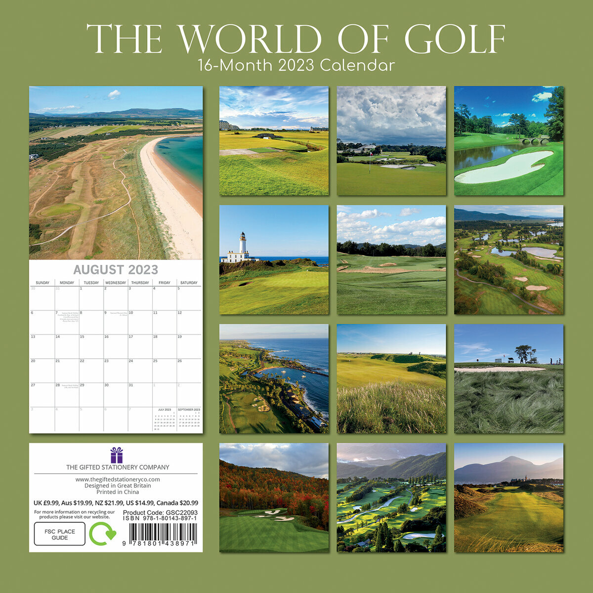 Calendrier 2023 Golf