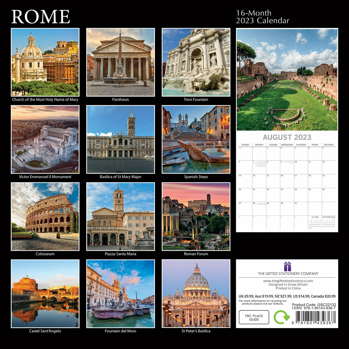 Calendrier 2023 Rome